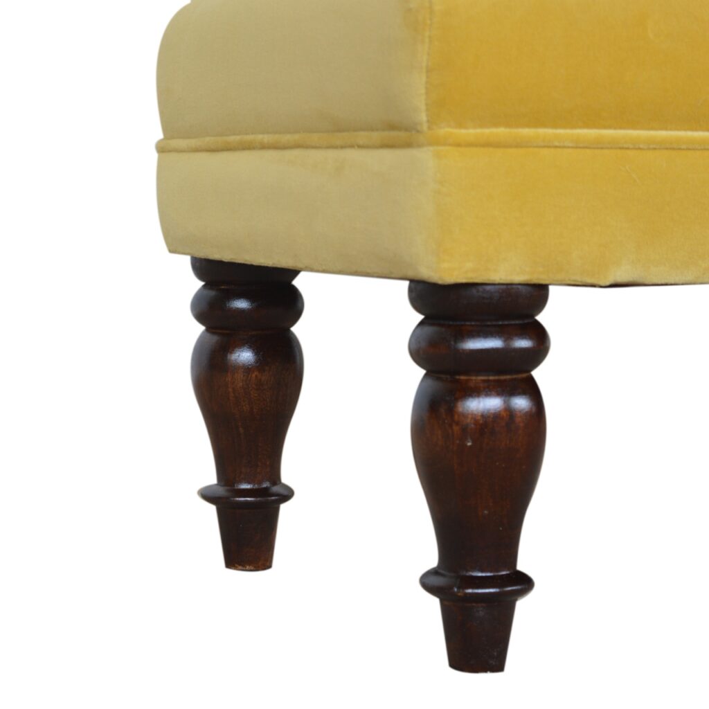 Mustard Velvet Chaise - Image 7