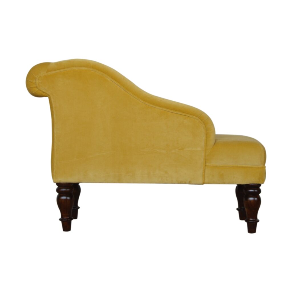 Mustard Velvet Chaise - Image 10
