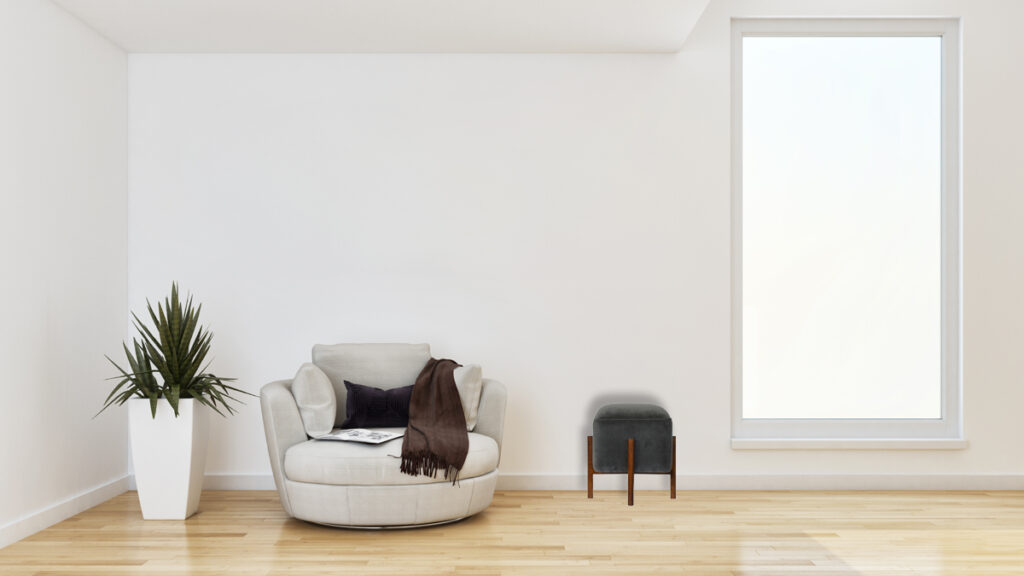 Solid Wood Grey Velvet Footstool - Image 11