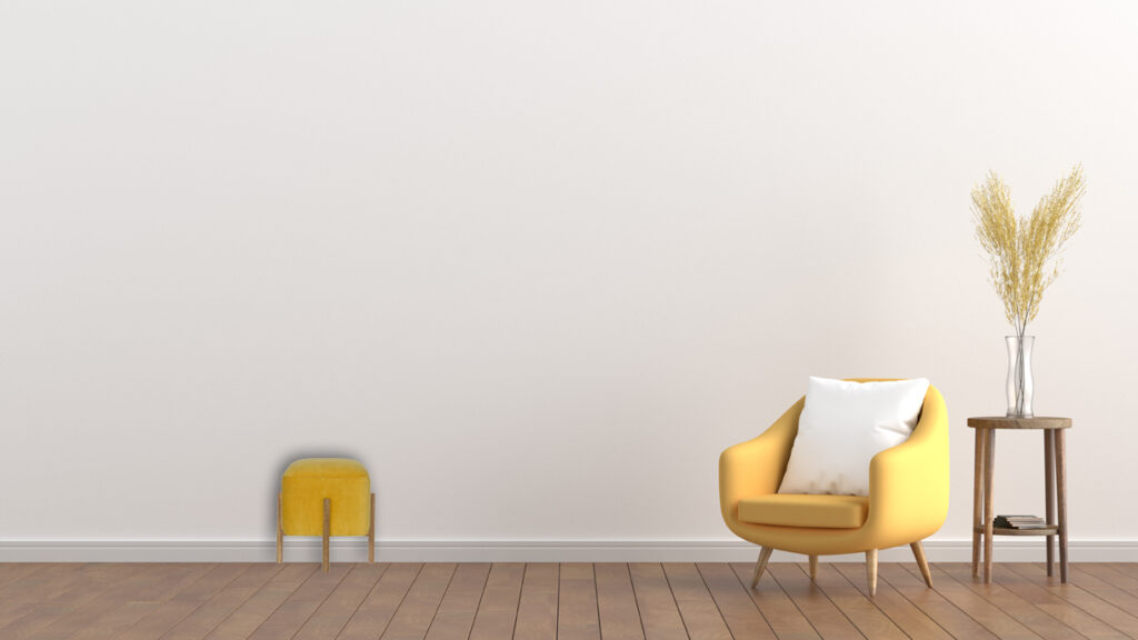 Mustard Velvet Solid Footstool - Image 10