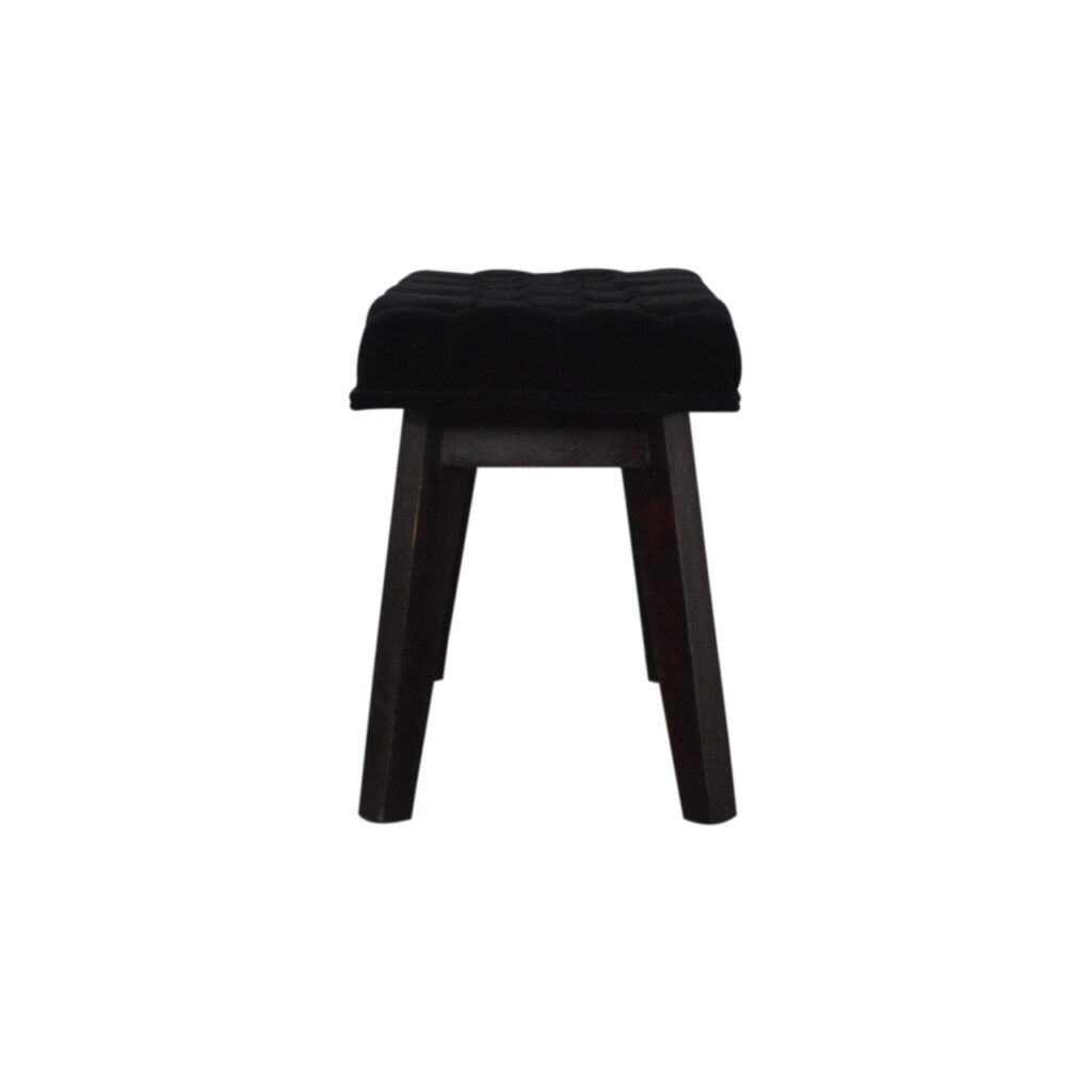 Black Velvet Hallway Bench - Image 8