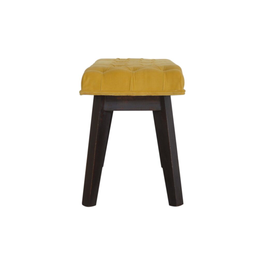 Mustard Velvet Hallway Bench - Image 9