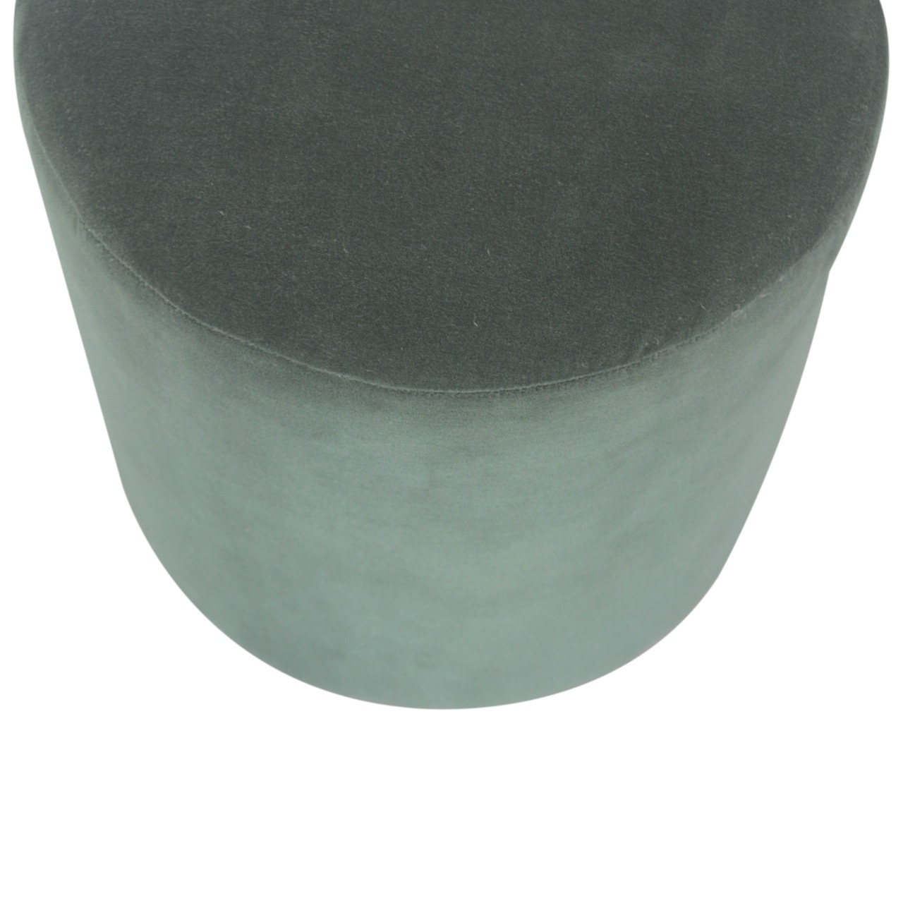 Emerald Footstool with Wood Base - Image 4