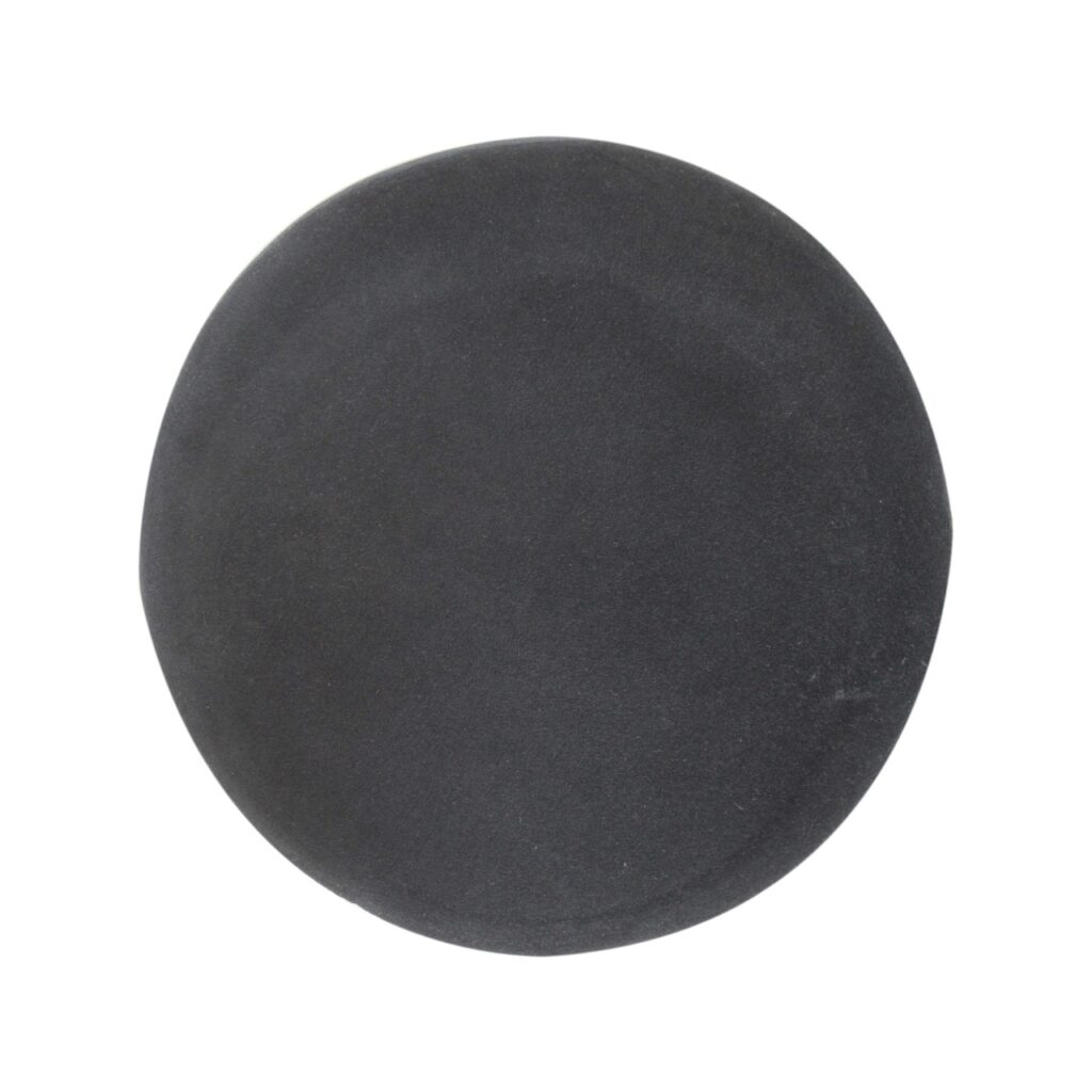 Black Velvet Wooden Base Footstool - Image 7