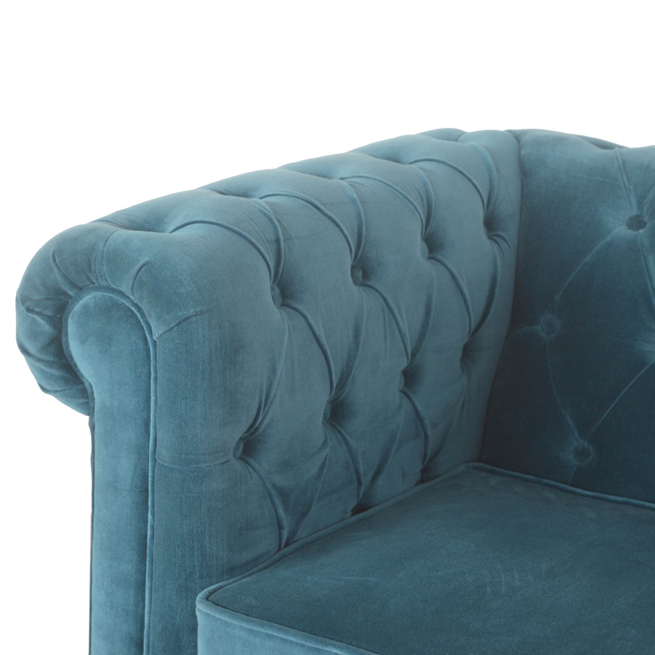 Teal Velvet Chesterfield Armchair - Image 5