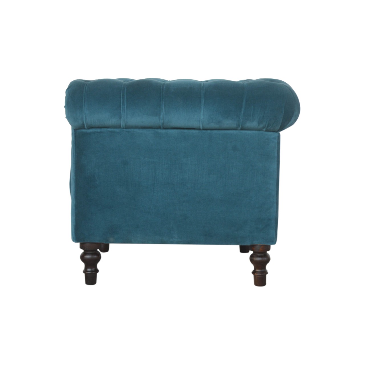 Teal Velvet Chesterfield Armchair - Image 7