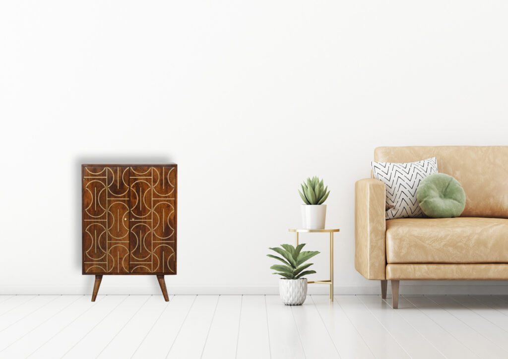 Chestnut Inlay Abstract Cabinet - Image 11
