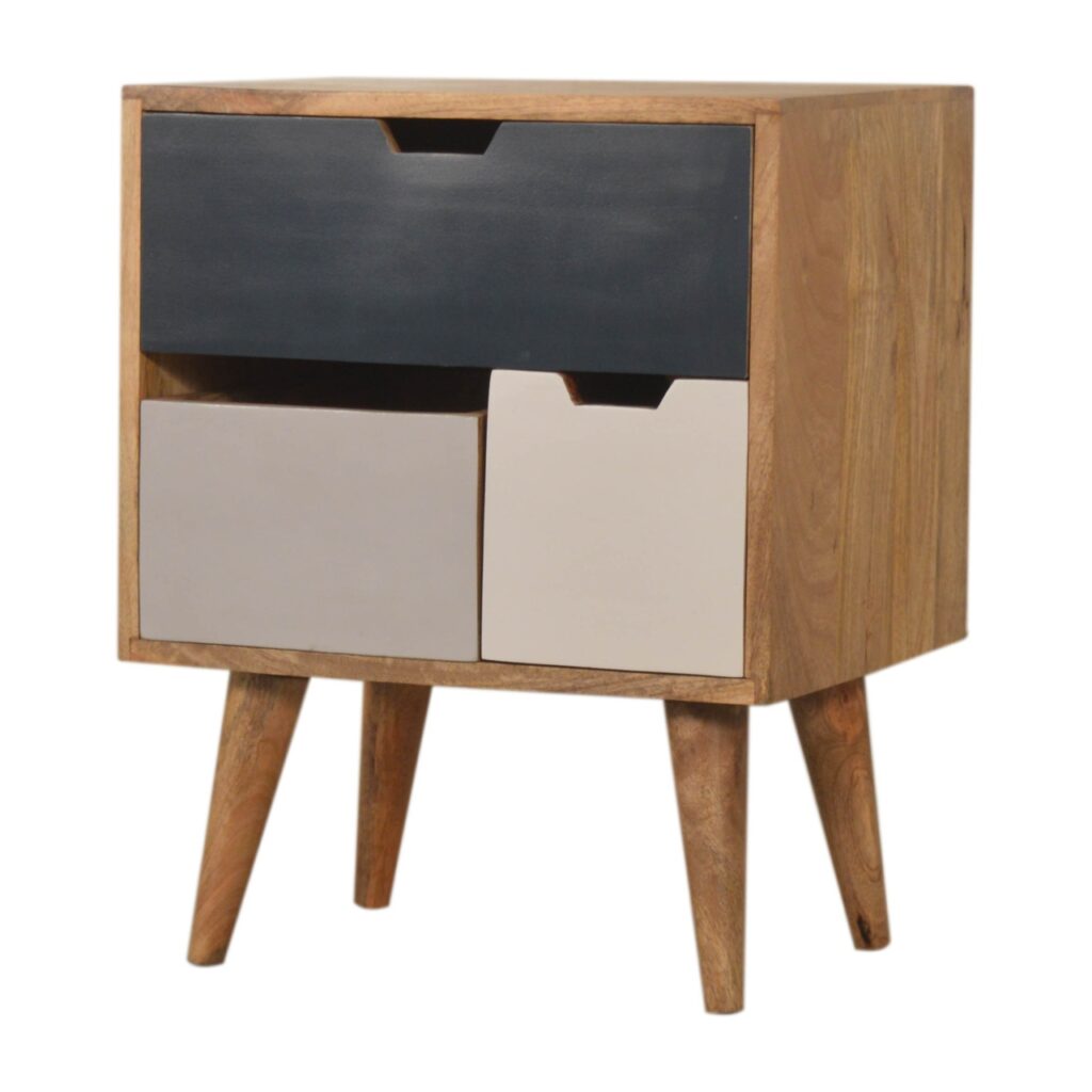 Navy Multi 3 Drawer Bedside - Image 3