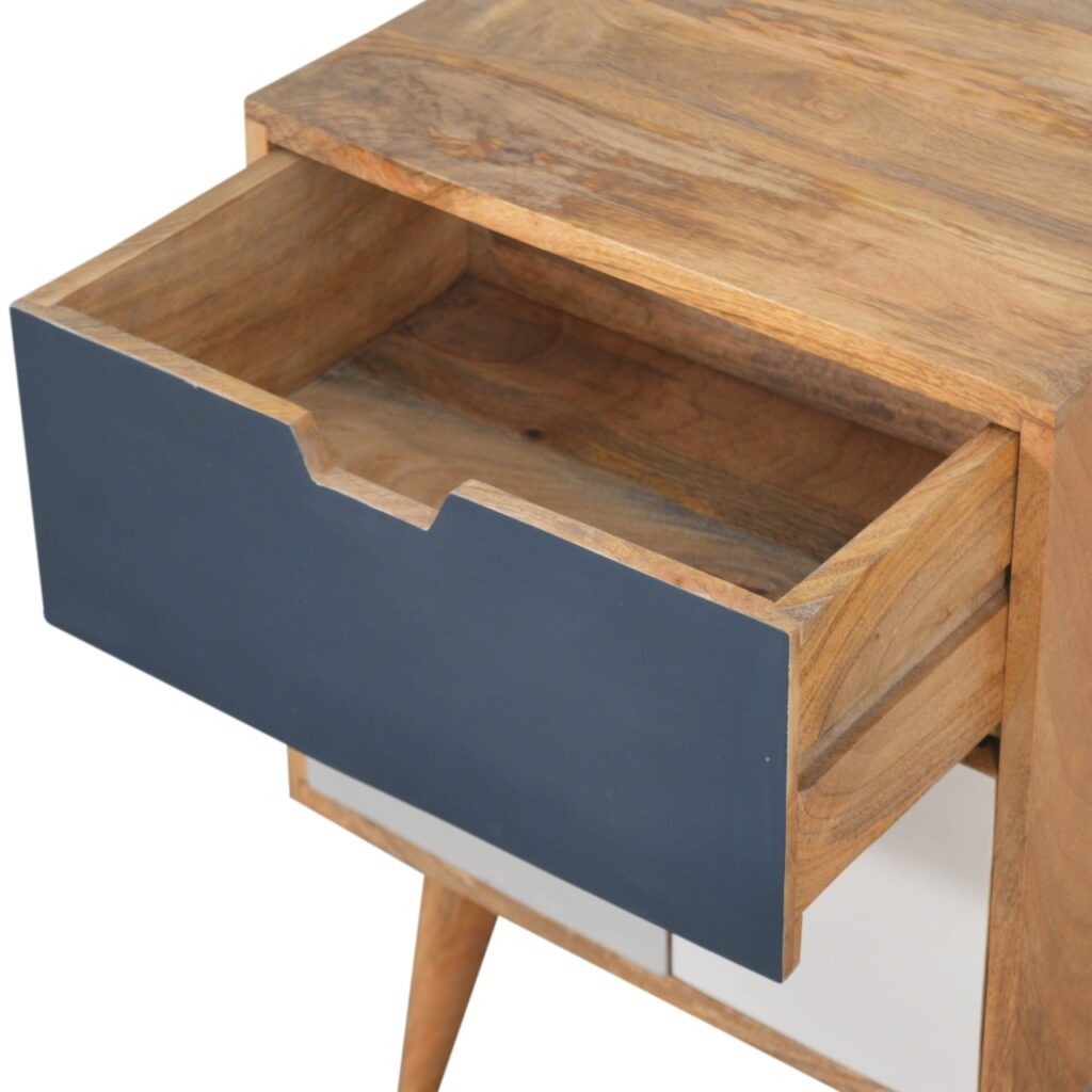 Navy Multi 3 Drawer Bedside - Image 7