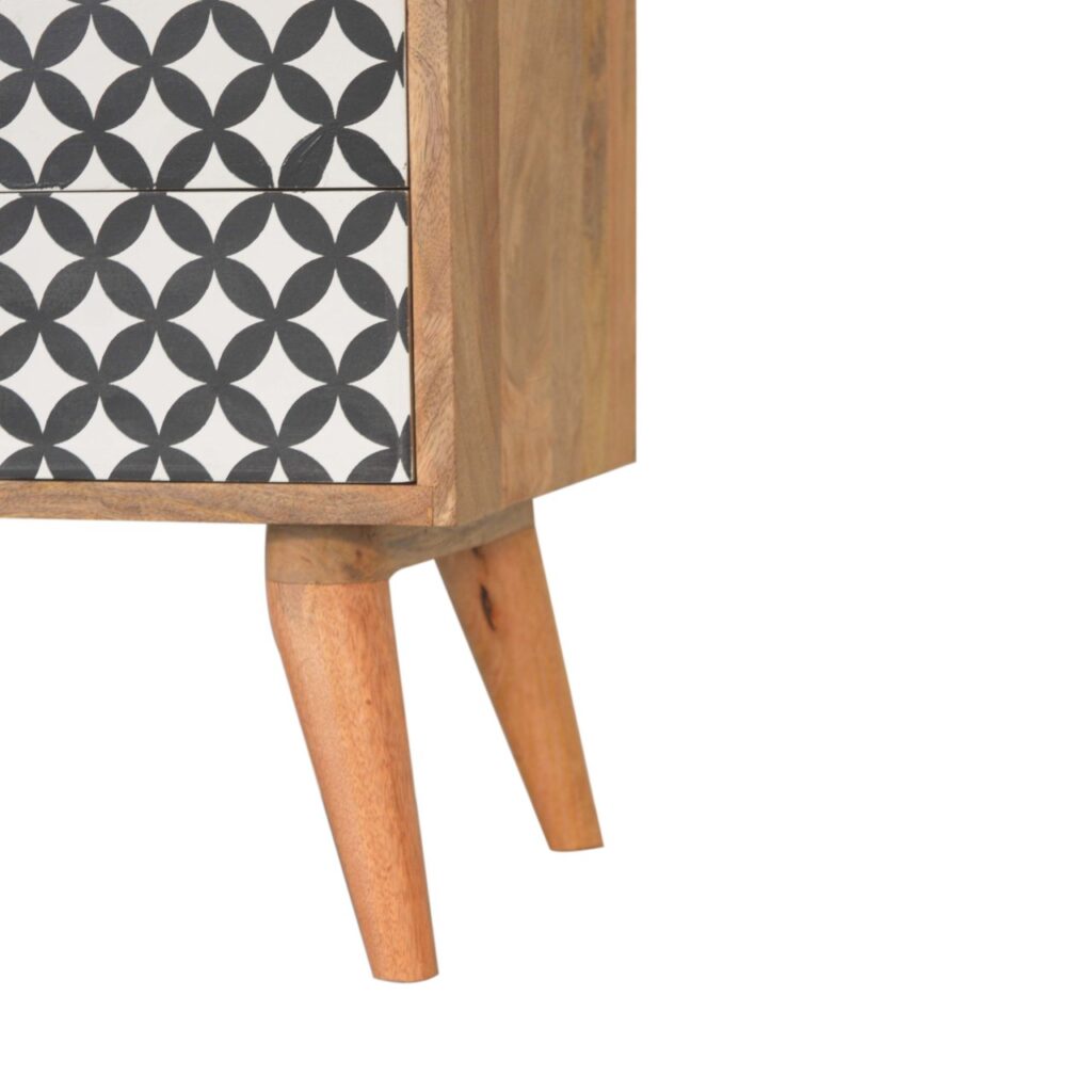Diamond Print Open Slot Bedside - Image 8