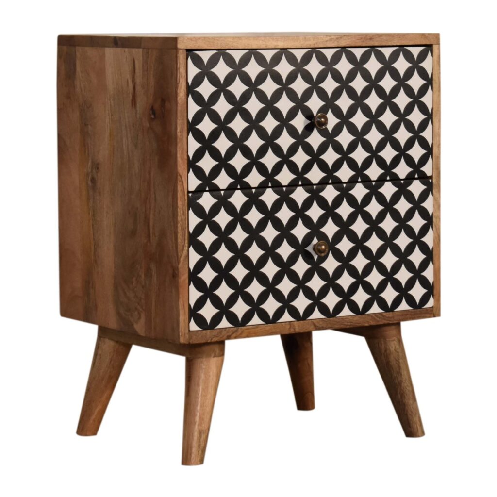 Diamond Screen Printed Bedside - Image 2