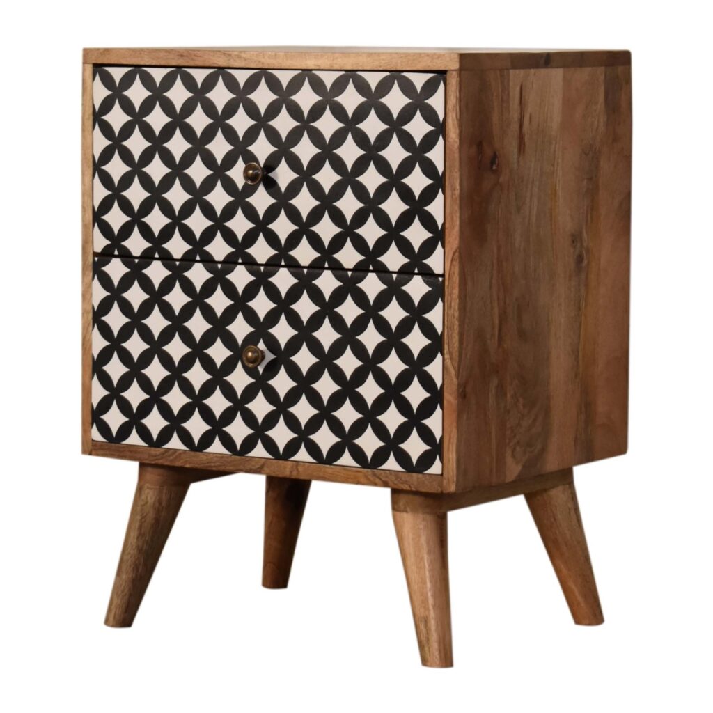 Diamond Screen Printed Bedside - Image 3