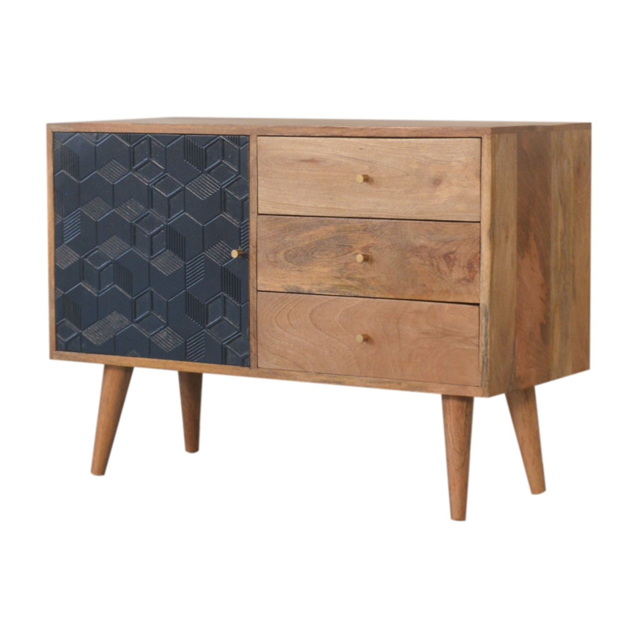 Acadia Black Cabinet with Drawers - Image 3