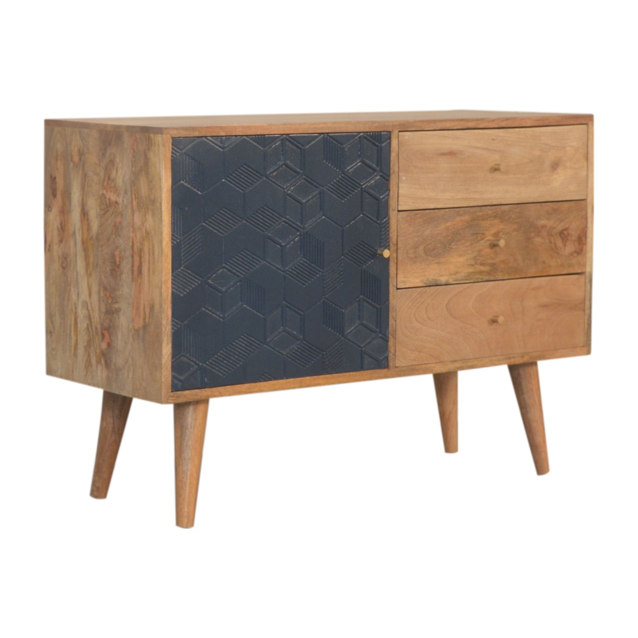 Acadia Black Cabinet with Drawers - Image 4