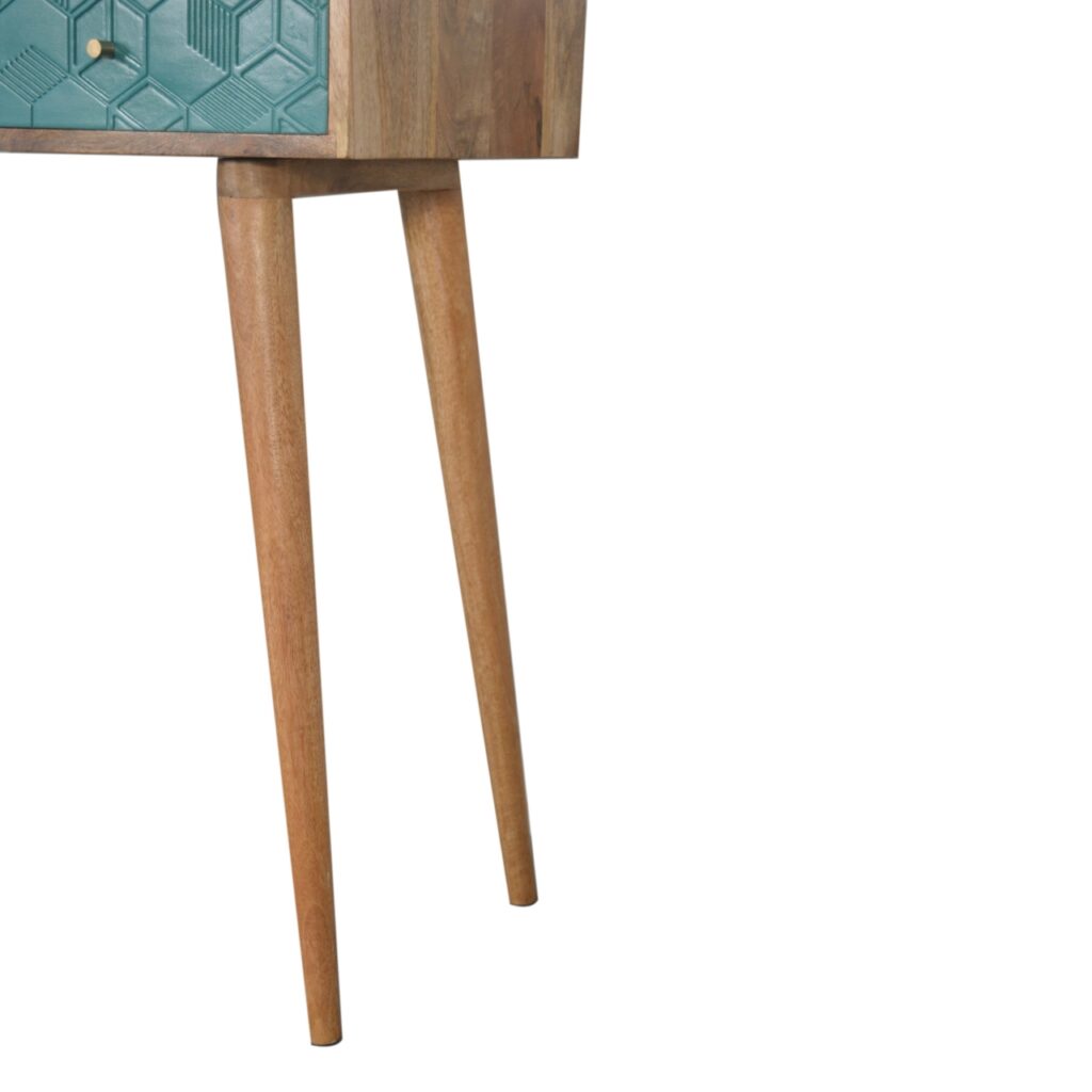Acadia Teal and White Console Table - Image 8