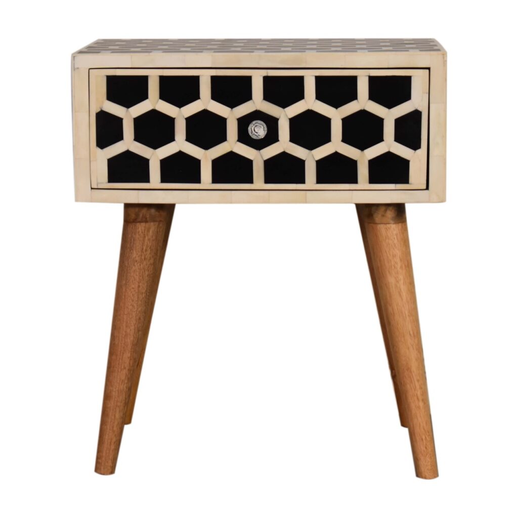 Honeycomb Bone Inlay Bedside - Image 2