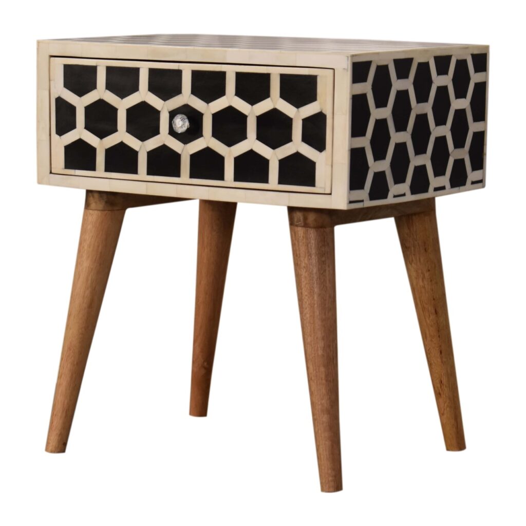 Honeycomb Bone Inlay Bedside - Image 4