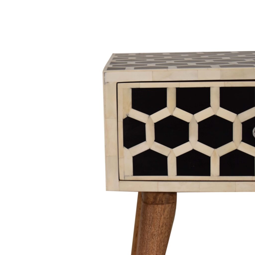 Honeycomb Bone Inlay Bedside - Image 6