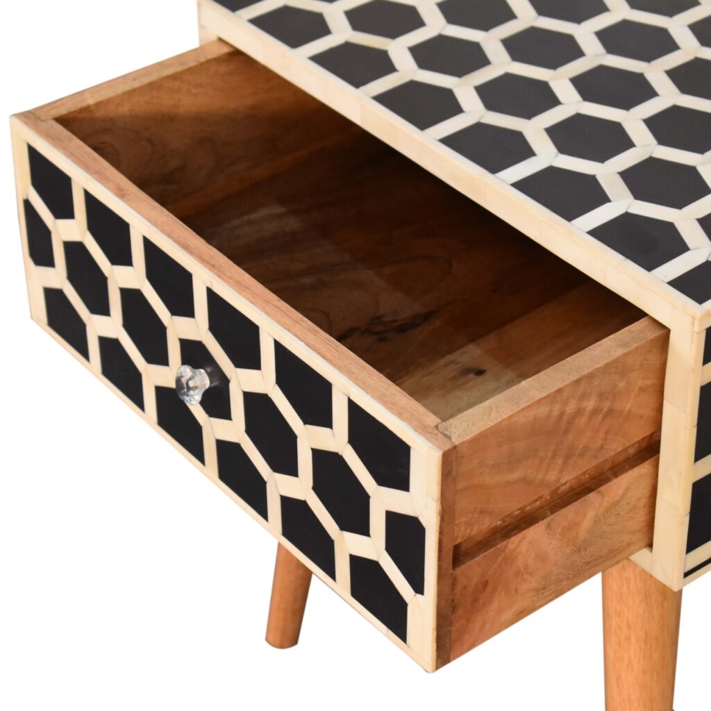 Honeycomb Bone Inlay Bedside - Image 7