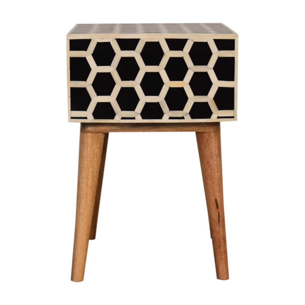 Honeycomb Bone Inlay Bedside - Image 9
