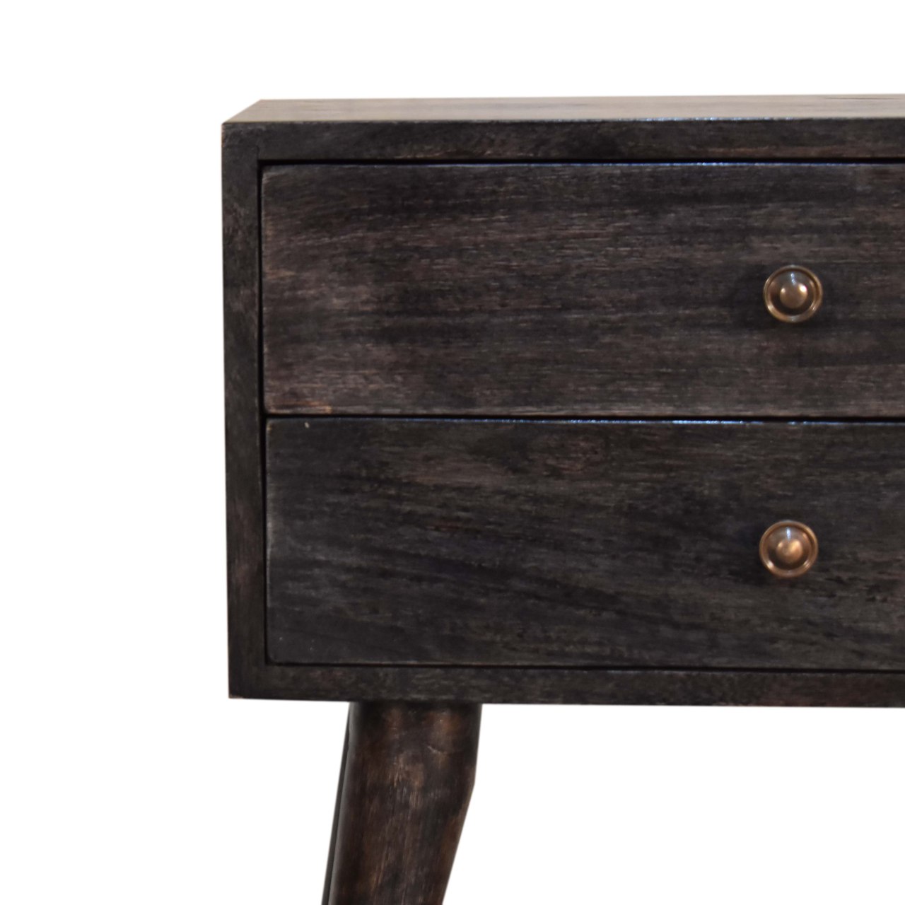 Ash Black Modern Solid Wood Bedside - Image 4