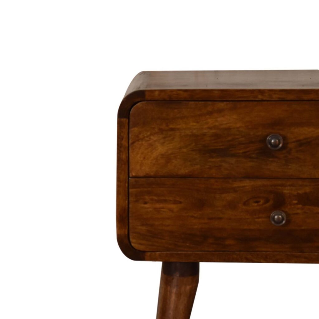 Curve Chestnut Cable Access Bedside - Image 4