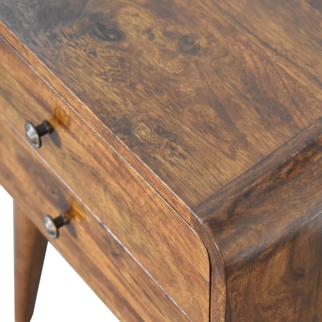 Curve Chestnut Cable Access Bedside - Image 5