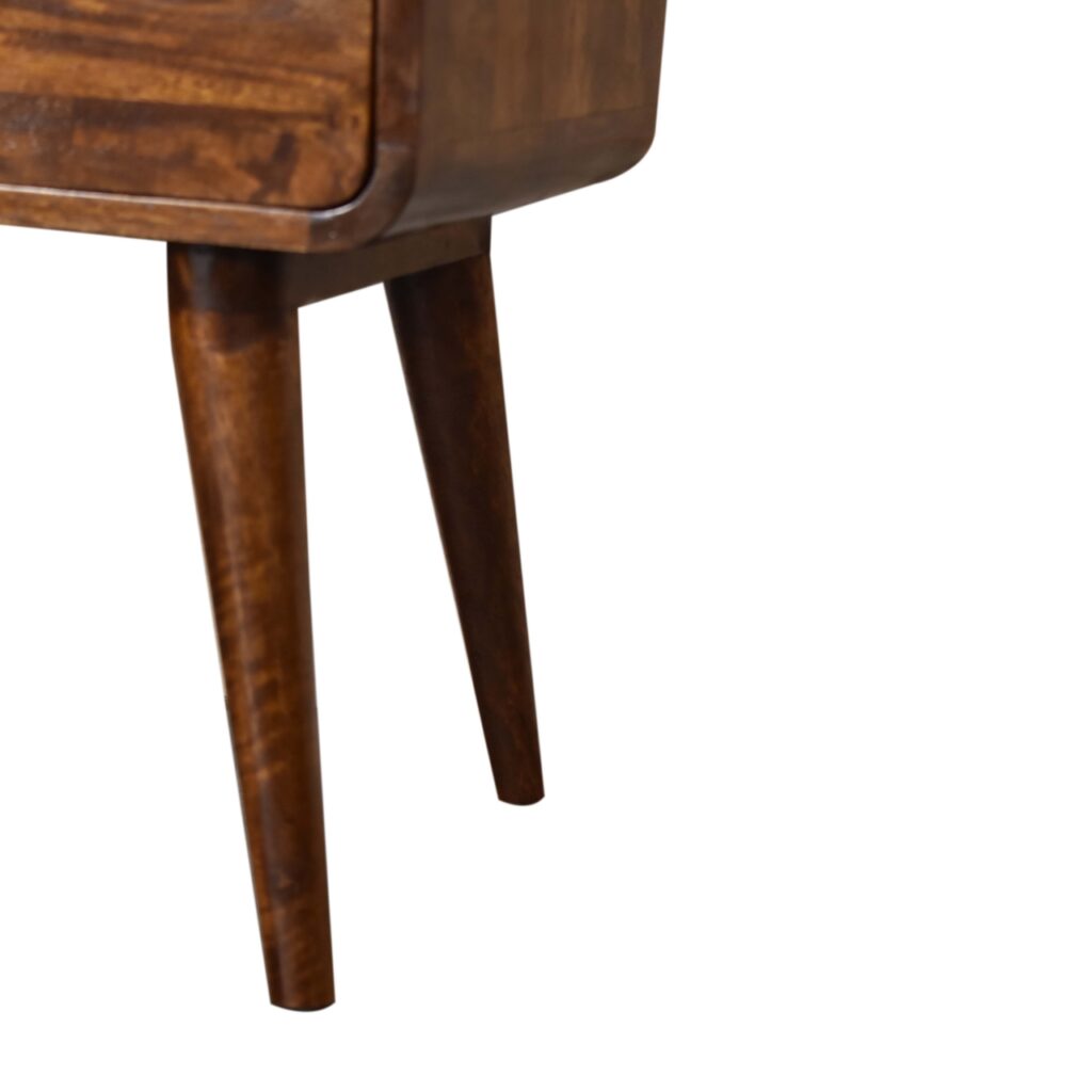 Curve Chestnut Cable Access Bedside - Image 7