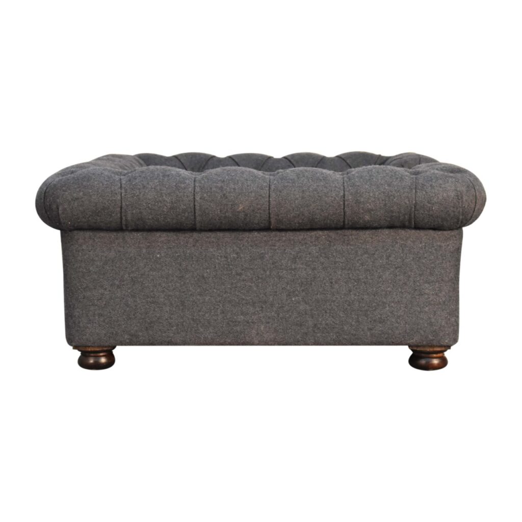 Battleship Tweed Button Pet Bed - Image 9