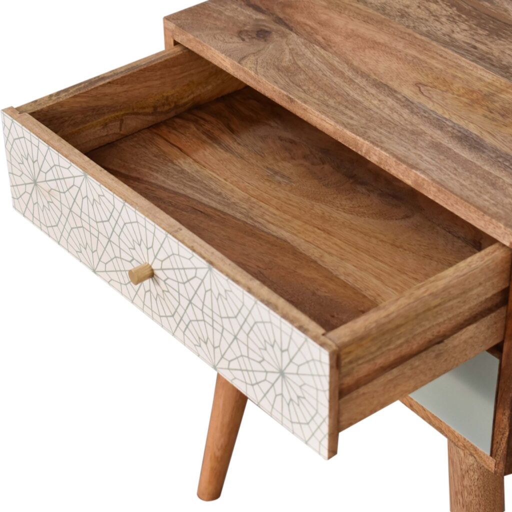 Green Patterned Bedside - Image 5