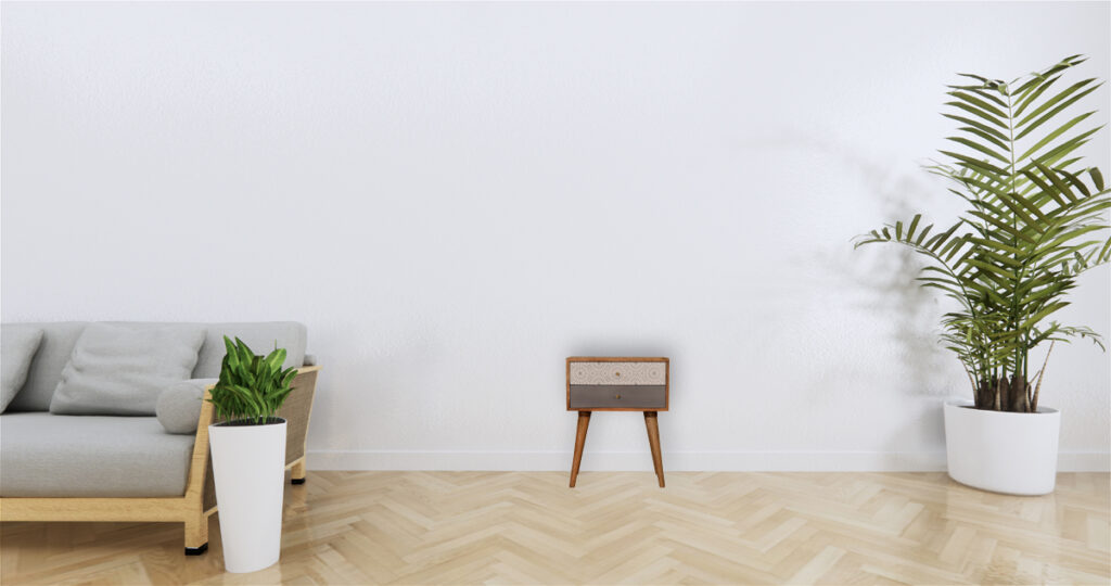 Grey Patterned Bedside - Image 12