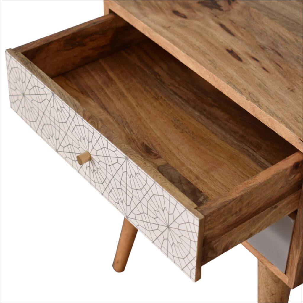 Grey Patterned Bedside - Image 6