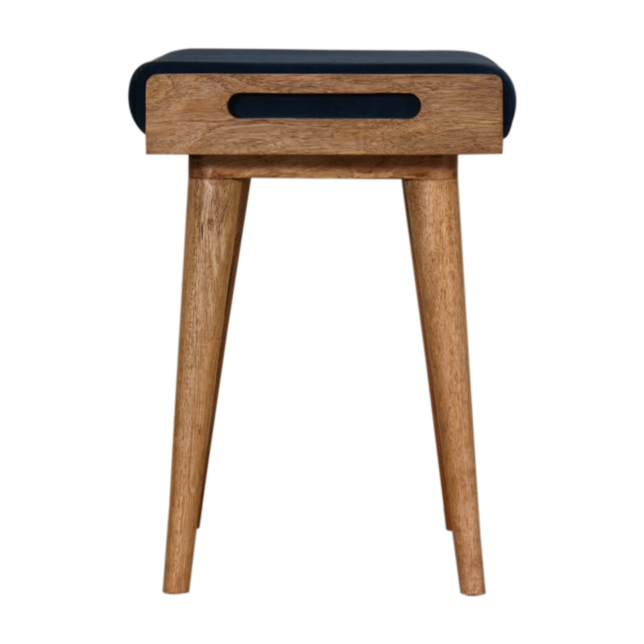 Teal Velvet Tray Style Footstool - Image 7