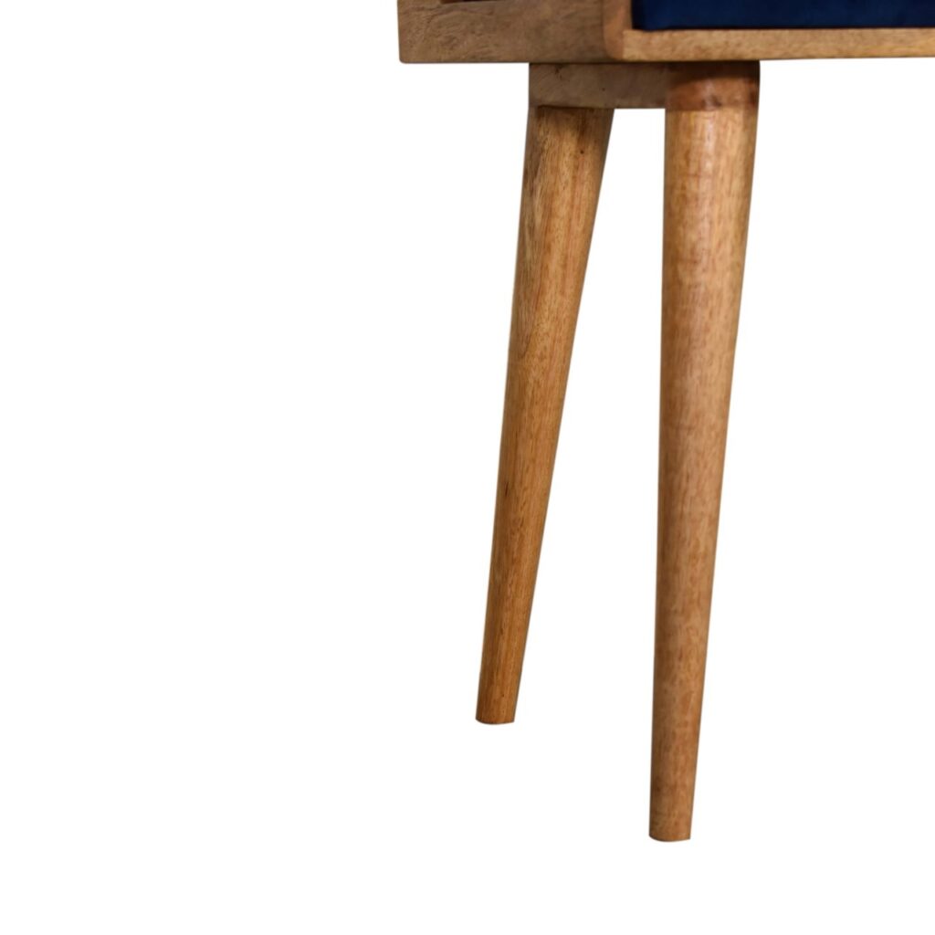 Royal Blue Velvet Tray Footstool - Image 6