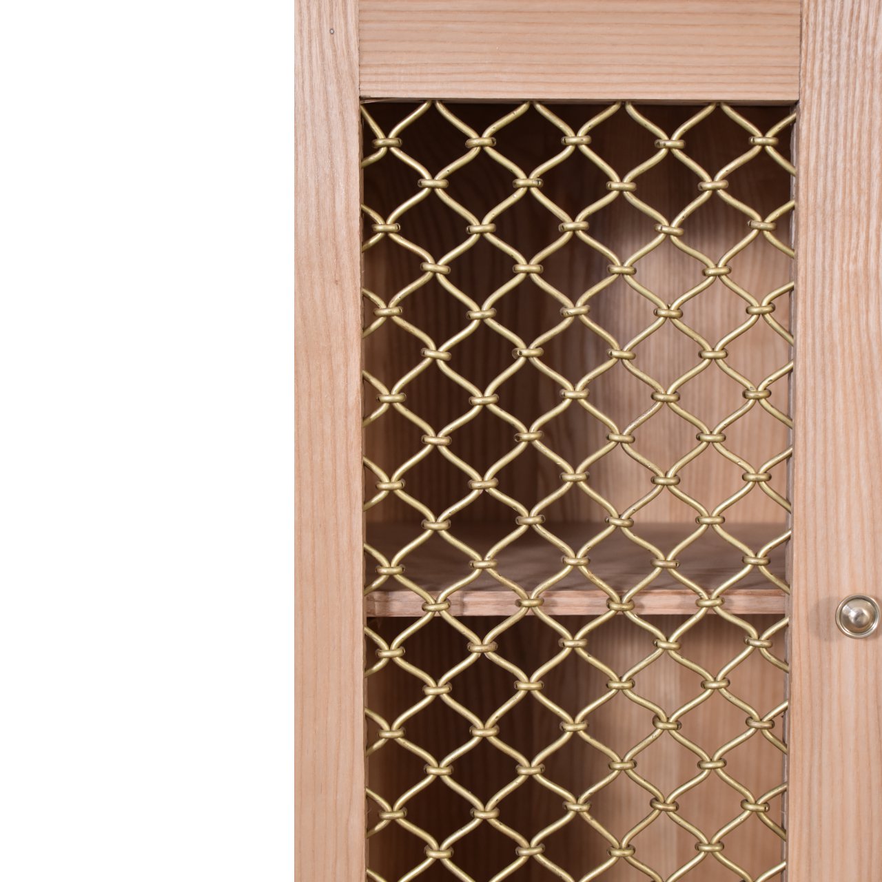 Caged Oak-ish Cabinet - Image 5