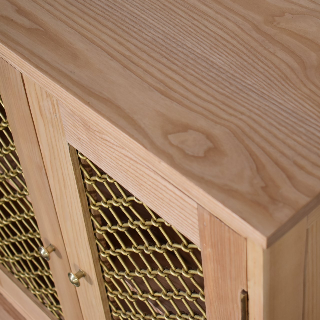 Caged Oak-ish Cabinet - Image 7