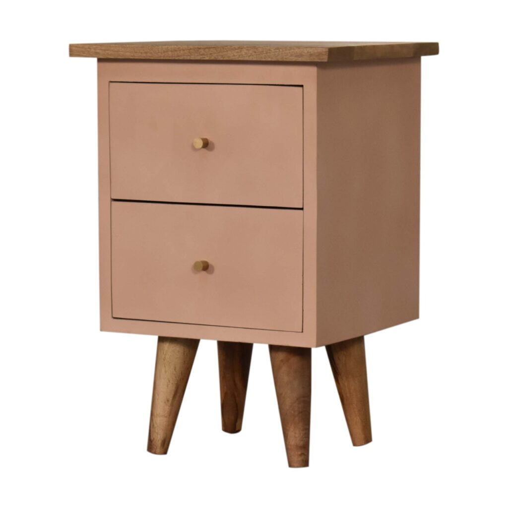 Blush Pink Hand Painted Bedside - Image 2