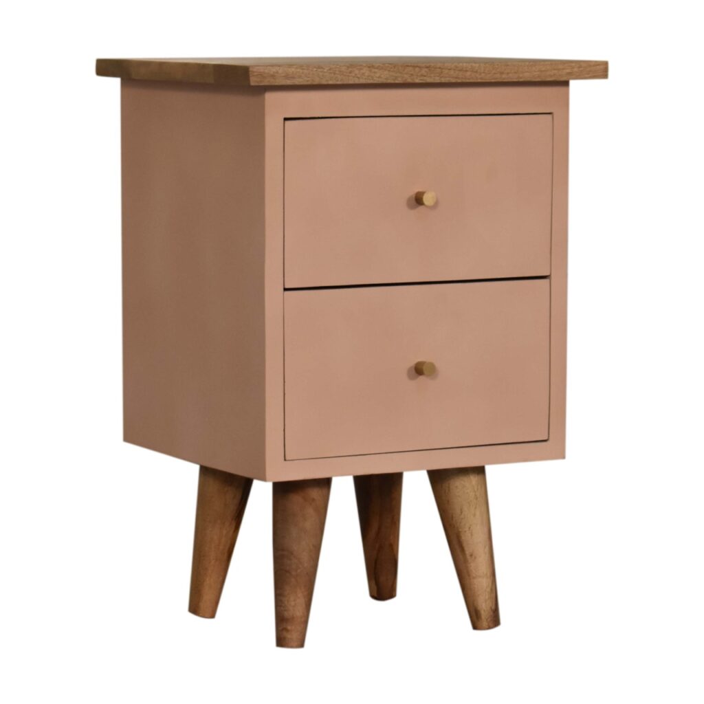 Blush Pink Hand Painted Bedside - Image 3
