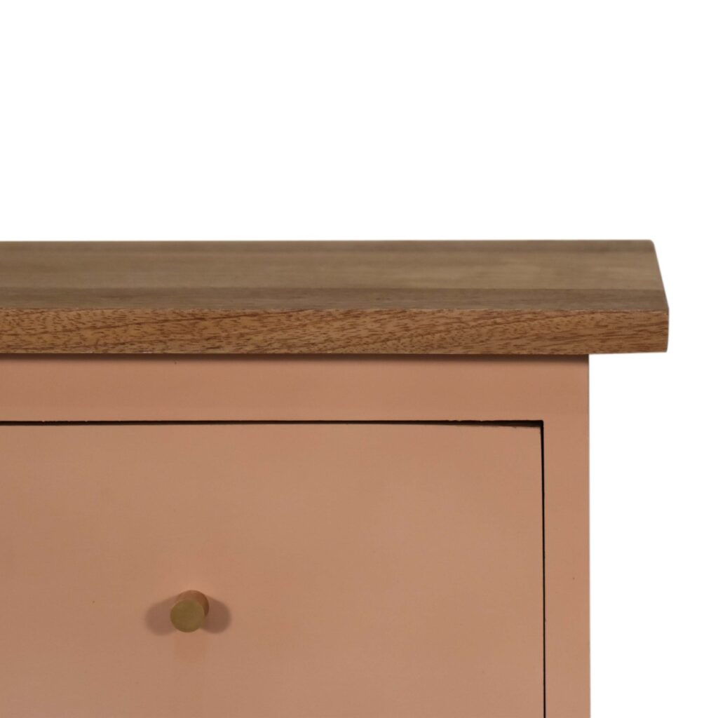 Blush Pink Hand Painted Bedside - Image 4