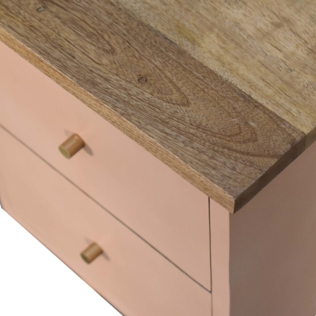 Blush Pink Hand Painted Bedside - Image 5
