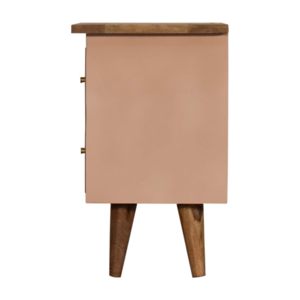 Blush Pink Hand Painted Bedside - Image 8