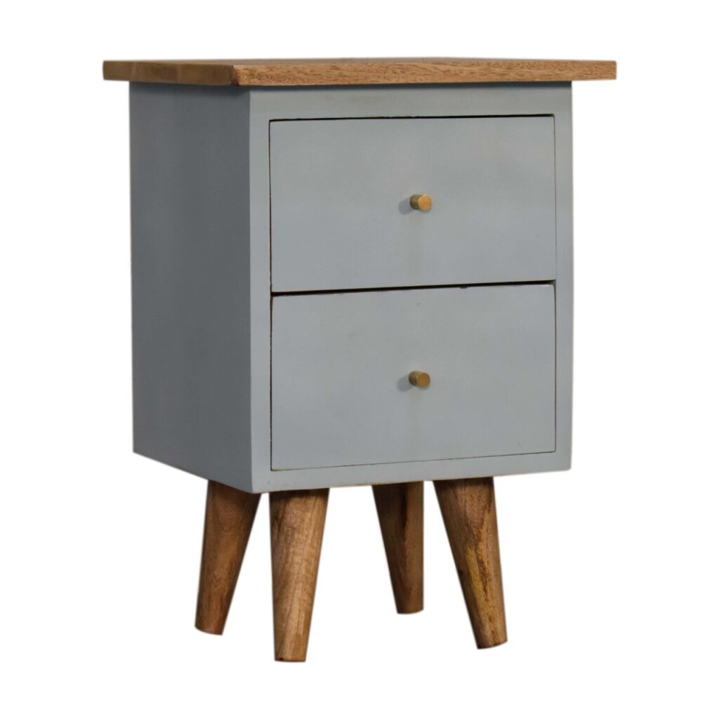 Sky Blue Hand Painted Bedside - Image 2