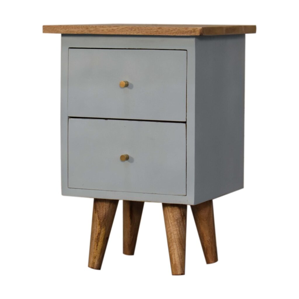 Sky Blue Hand Painted Bedside - Image 3