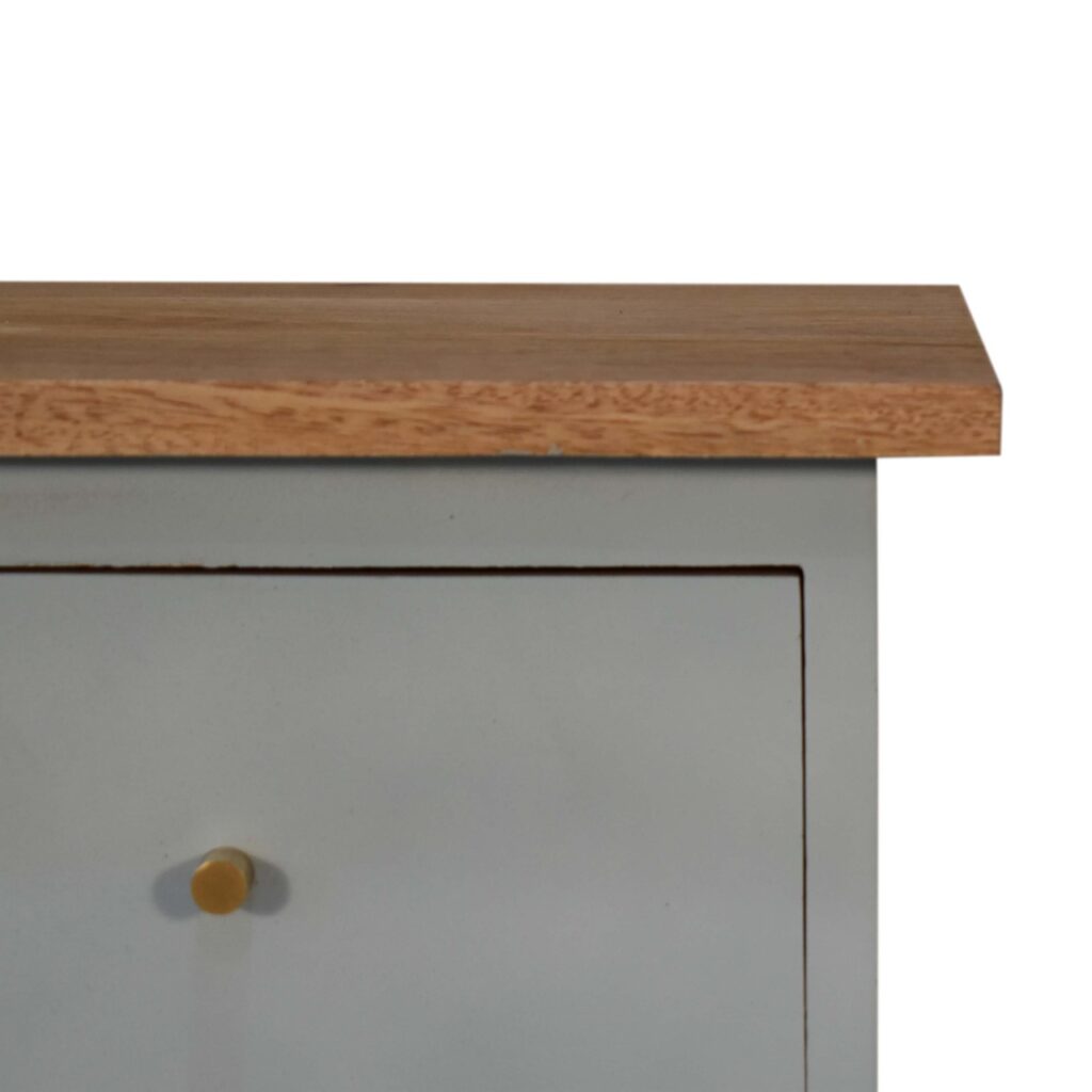 Sky Blue Hand Painted Bedside - Image 4