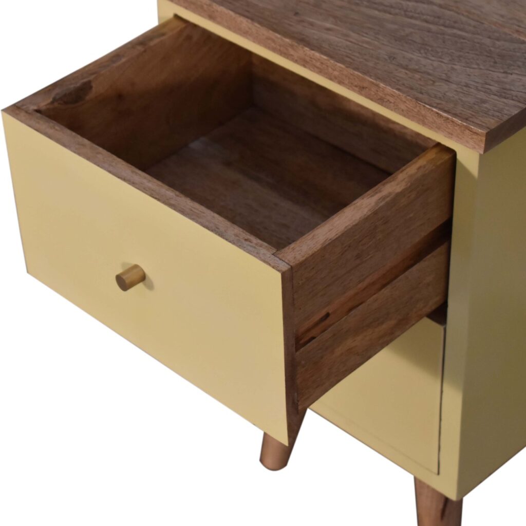 Yellow Hand Painted Bedside - Image 6