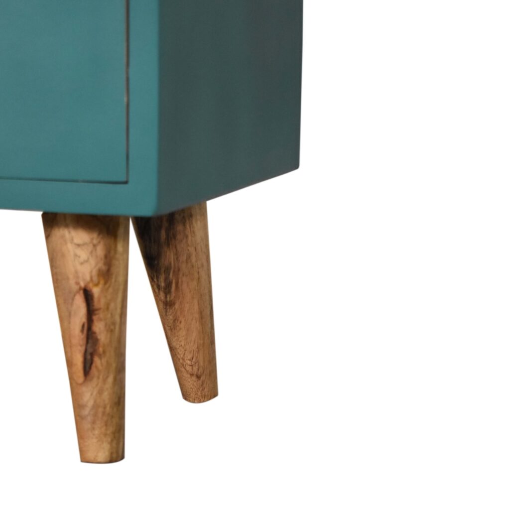 Teal Hand Painted Bedside - Image 8