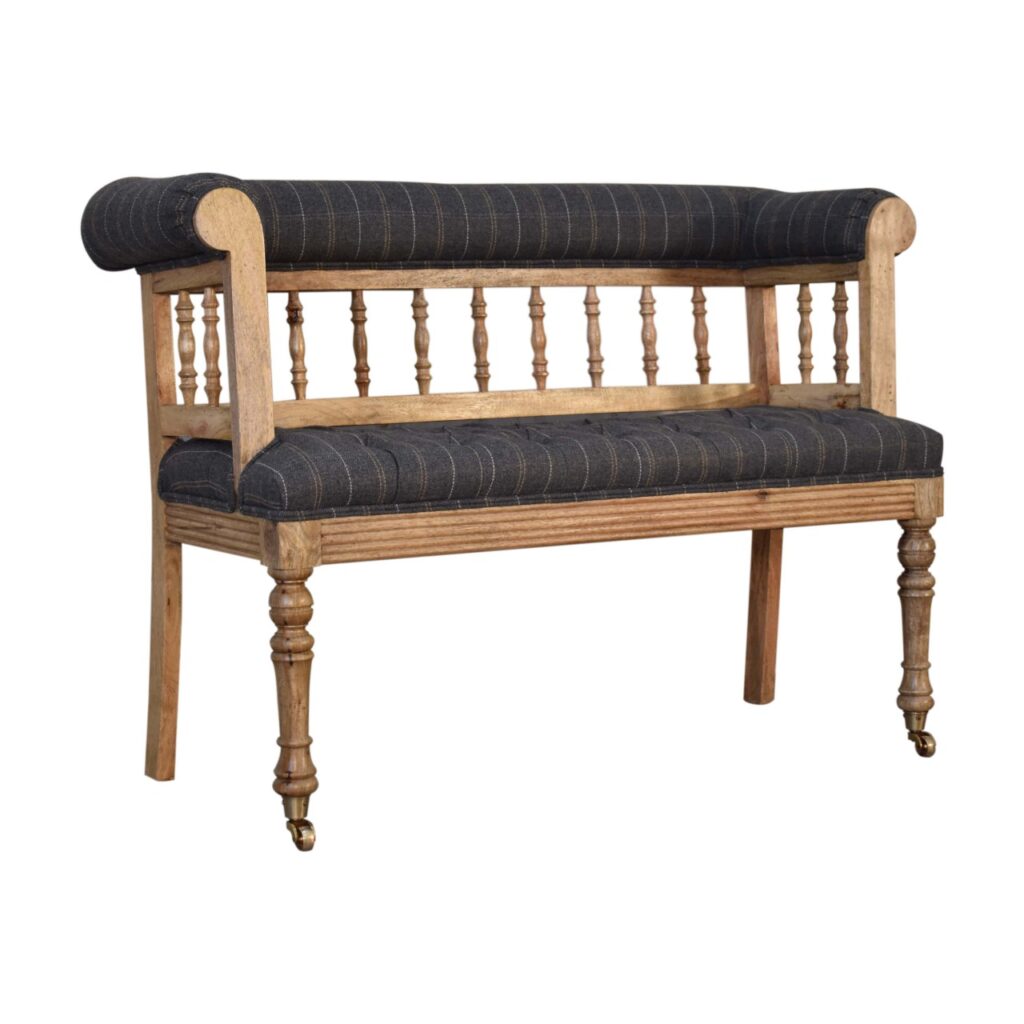 Pewter Deep Button Hallway Bench - Image 2
