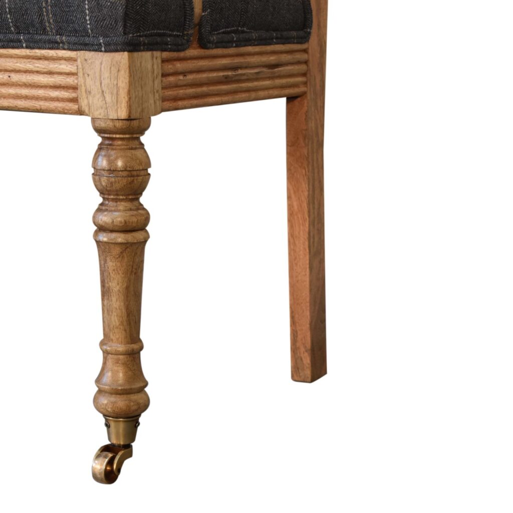Pewter Deep Button Hallway Bench - Image 7