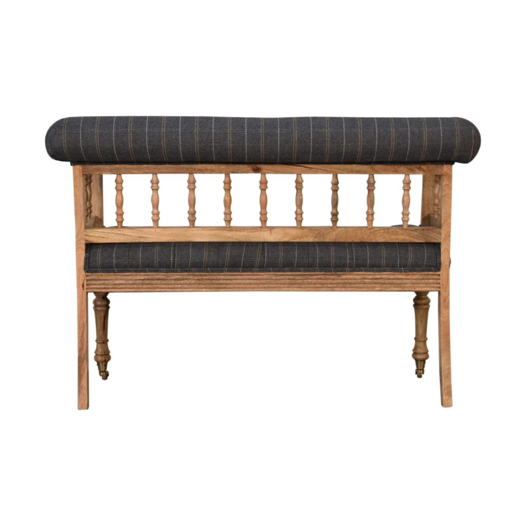 Pewter Deep Button Hallway Bench - Image 9