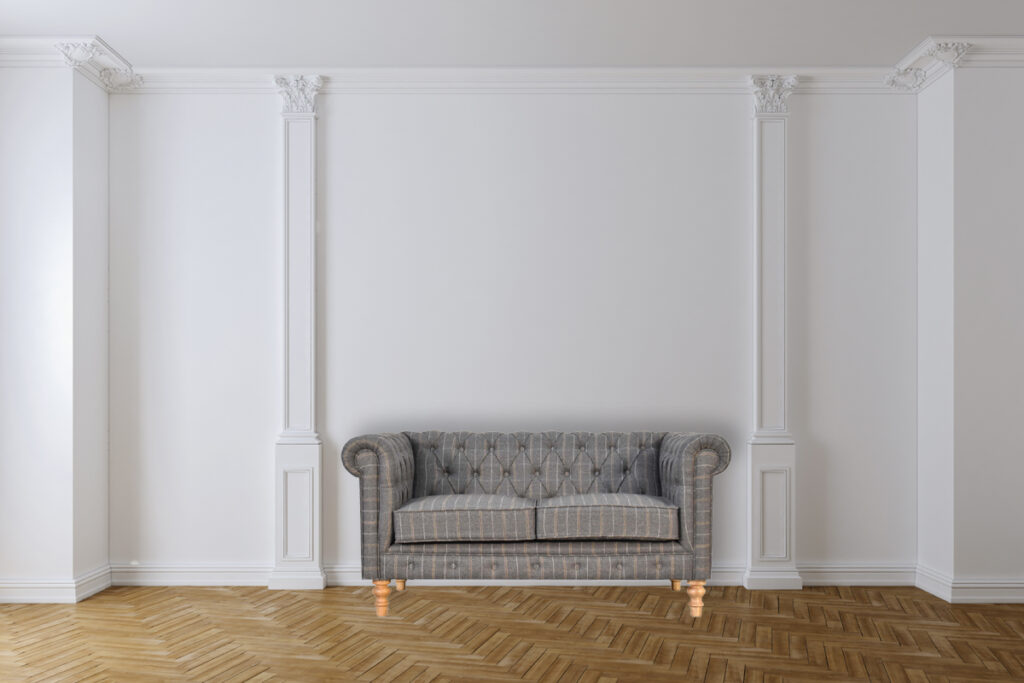 Pewter Tweed 2 Seat Chesterfield - Image 11